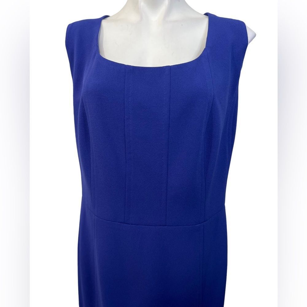 Kasper dress plus size 24w purple sleeveless career sheath dress knee length - Picture 3 of 7